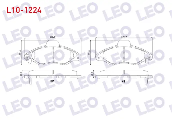 LEO L10-1224 | Fren Balata Ön Ikazlı Ford Escort VII