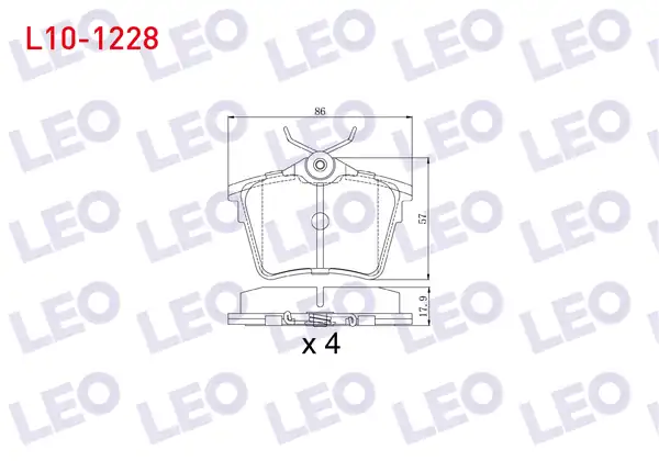 LEO L10-1228 | Fren Balata Arka Peugeot 407