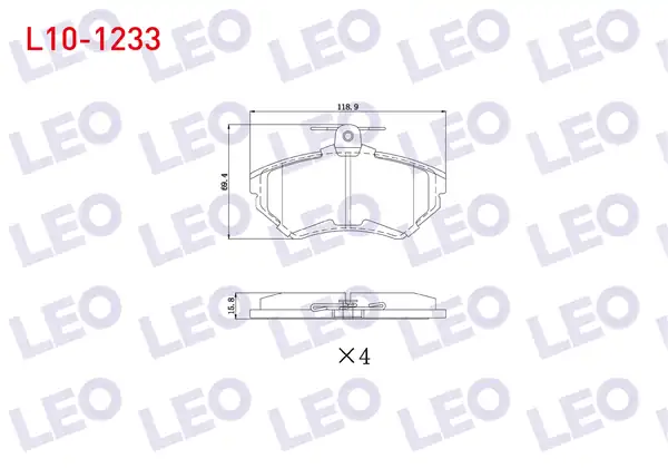 LEO L10-1233 | Fren Balata Ön VW Golf IV