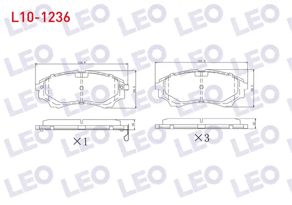 LEO L10-1236 | Fren Balata Ön Ikazlı Ford Ranger