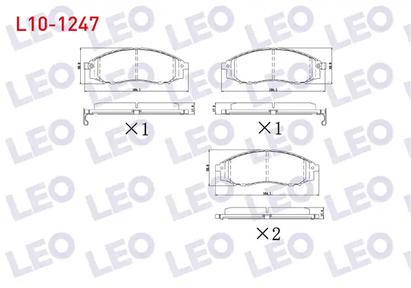 LEO L10-1247 | Fren Balata Ön Ikazlı Nissan