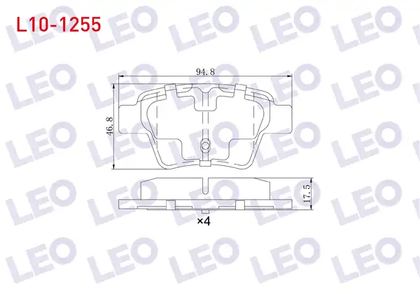 LEO L10-1255 | Fren Balata Arka Peugeot 307