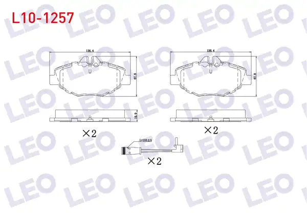 LEO L10-1257 | Fren Balata Ön Fişli Mercedes E Serisi