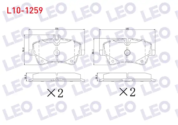 LEO L10-1259 | Fren Balata Ön Mercedes C Serisi