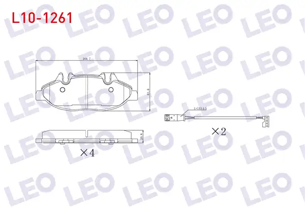 LEO L10-1261 | Fren Balata Ön Fişli Mercedes Vito