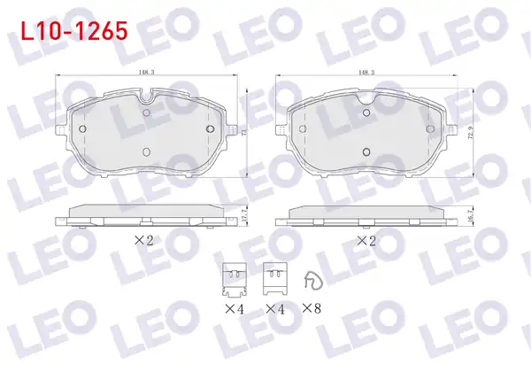 LEO L10-1265 | Fren Balata Ön Ikazlı Peugeot 308 II 1.6 HDI 2014-/ Ds 4 II 1.6 2021-/ Opel Astra L 1.2-1.5 D 2021 -