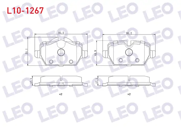 LEO L10-1267 | Fren Balata Arka Bmw 1 Serisi