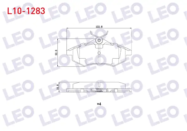 LEO L10-1283 | Fren Balata Ön Citroen C3 Fc 1 4 Vti 2002 2009 C3 Fc 1 4 Hdi 2002 2009 C2 Jm 1 4 2003 2009 C2 Jm 1 4 Hdi 2003 2009