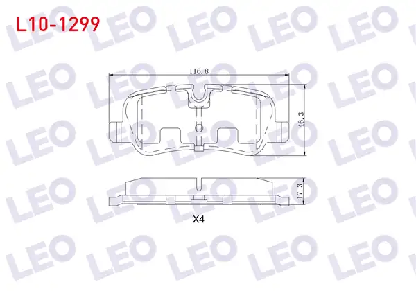 LEO L10-1299 | Fren Balata Arka Land Rover Rangerover III 3.0 TD 6 2002-2012 / Land Rover Discovery (Taa) 2.7 TD 2004-2010
