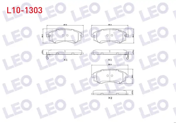 LEO L10-1303 | Fren Balata Ön Ikazlı Hyundai Elantra I