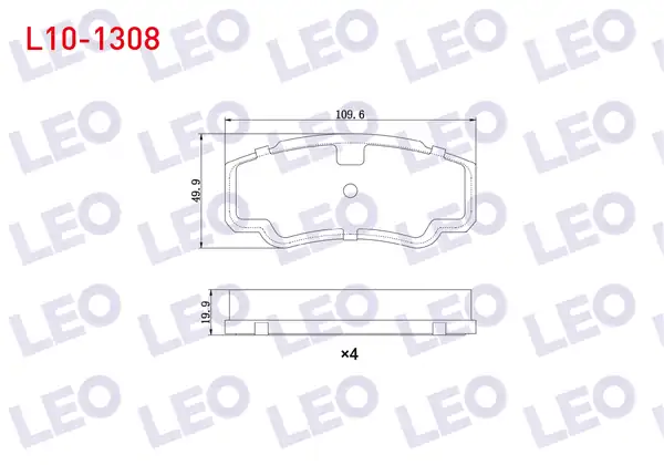 LEO L10-1308 | Fren Balata Arka Fiat Ducato
