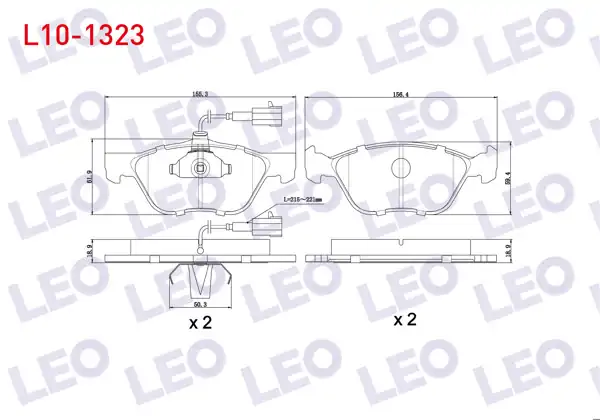 LEO L10-1323 | Fren Balata Ön Fişli Fiat Marea