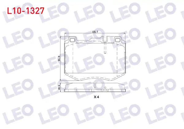 LEO L10-1327 | Fren Balata Ön Mercedes C Serisi (W205) C 250 Cgı 2014-/ C 250 Bluetec 2014-/ C 300 Bluetec 2014-/ E Serisi (W213) E 200 2016-/ E 220 D 2016-/ Glc (X253) 250 2015 -