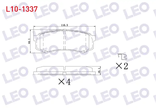 LEO L10-1337 | Fren Balata Arka Toyota Land Cruiser