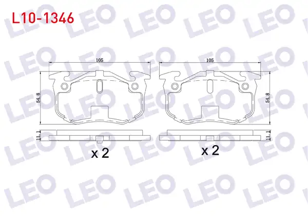 LEO L10-1346 | Fren Balata Arka Peugeot 206