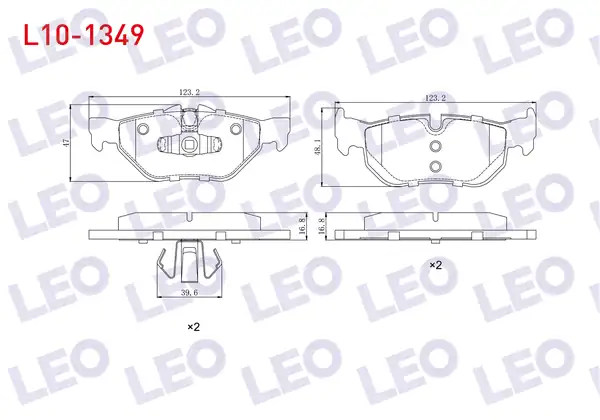 LEO L10-1349 | Fren Balata Arka Bmw 3 Serisi E90 320 D 2005 2011
