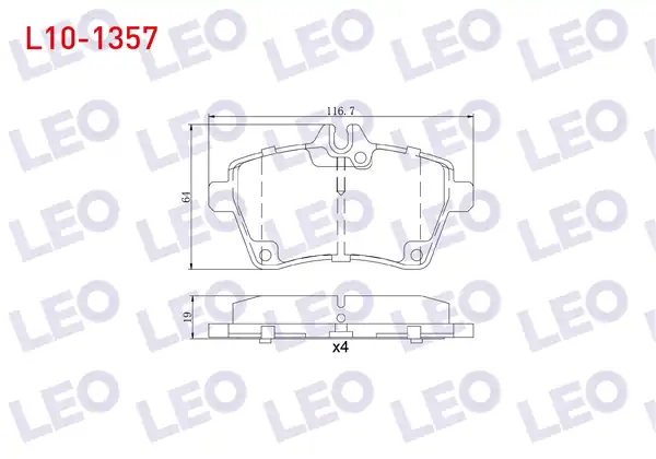 LEO L10-1357 | Fren Balata Ön Mercedes A Serisi