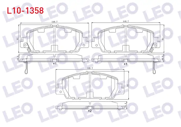 LEO L10-1358 | Fren Balata Ön Ikazlı Honda Hr V Ru 1 5 İ Vtec 2016