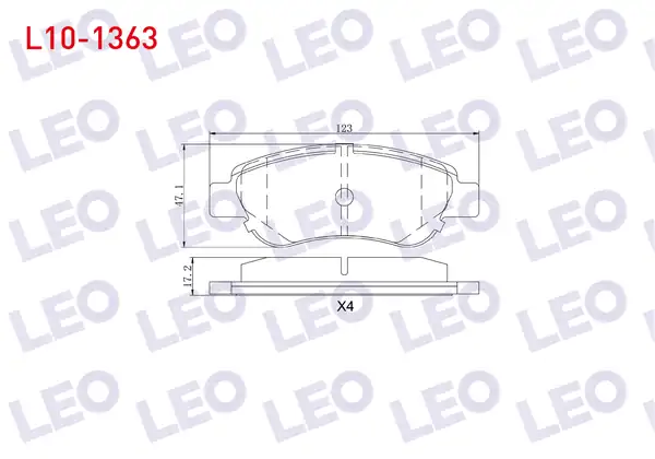 LEO L10-1363 | Fren Balata Ön Peugeot 107