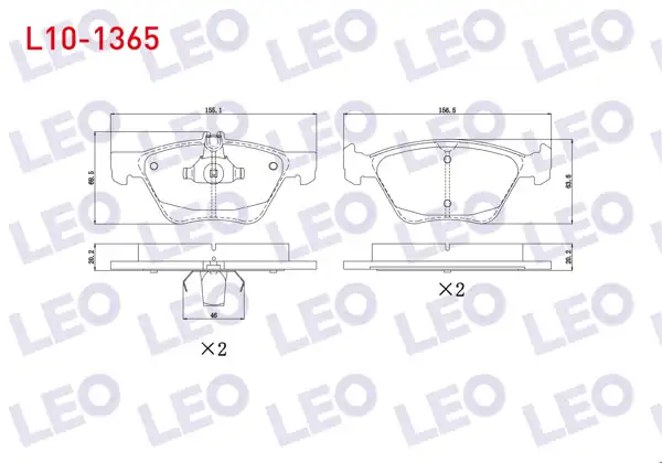 LEO L10-1365 | Fren Balata Ön Mercedes E Serisi