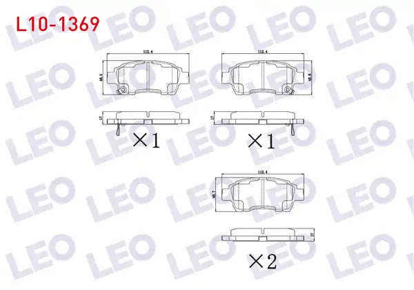 LEO L10-1369 | Fren Balata Ön Ikazlı Toyota Yaris _cp10 1 0i 1999 2005 Yaris _cp10 1 3i 1999 2005