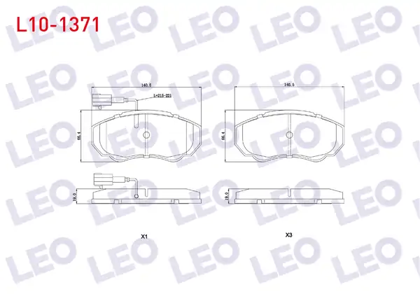 LEO L10-1371 | Fren Balata Ön Fişli Fiat Ducato