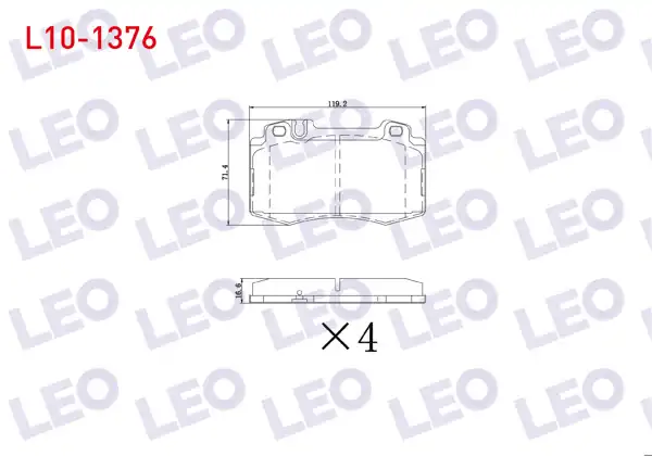 LEO L10-1376 | Fren Balata Ön Mercedes C Serisi (W203) C 230 2000-2006 / (W203) C 270 CDI 2000-2006 / (W203) C 200 CDI 2000-2006 / (W203) C 220 CDI 2000-2006 / CLK (C209) 200 2002-2009 / (C209) 230 2002-2009