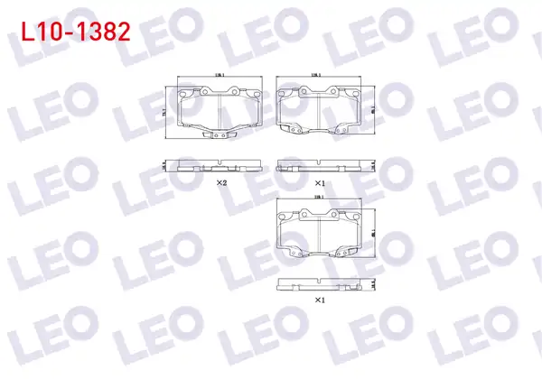 LEO L10-1382 | Fren Balata Ön Toyota Hi Lux