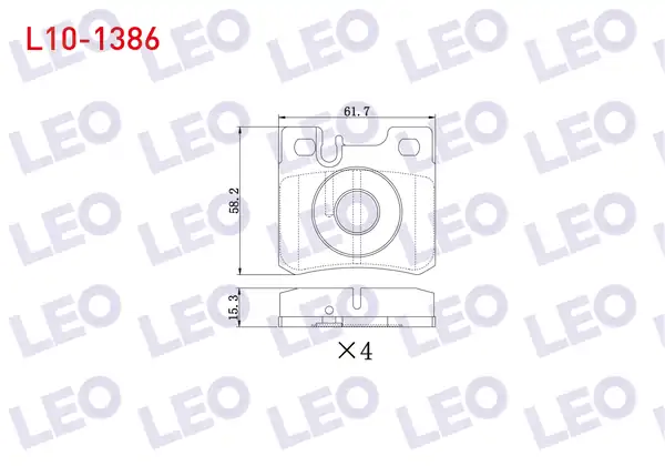 LEO L10-1386 | Fren Balata Arka Mercedes C Serisi W202 C 220 CDI 1993 2000