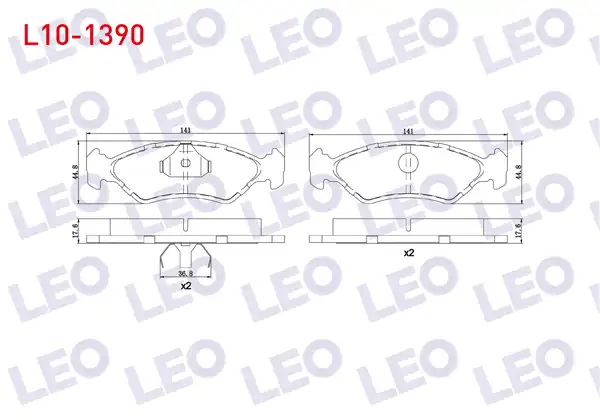 LEO L10-1390 | Fren Balata Ön Ford Fiesta III 1 1 1989 1995 Fiesta III 1 4 1989 1995 Fiesta III 1 6 16v 1989 1995 Fiesta III 1 8 16v 1989 1995