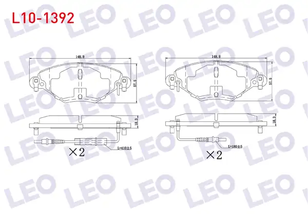 LEO L10-1392 | Fren Balata Ön Fişli Citroen C5