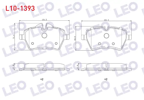 LEO L10-1393 | Fren Balata Ön Mini Mini R56 Cooper 1 6i 2006 2013