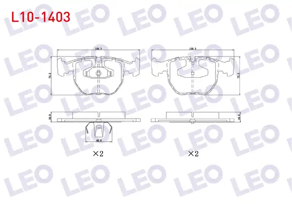 LEO L10-1403 | Fren Balata Ön Bmw X5