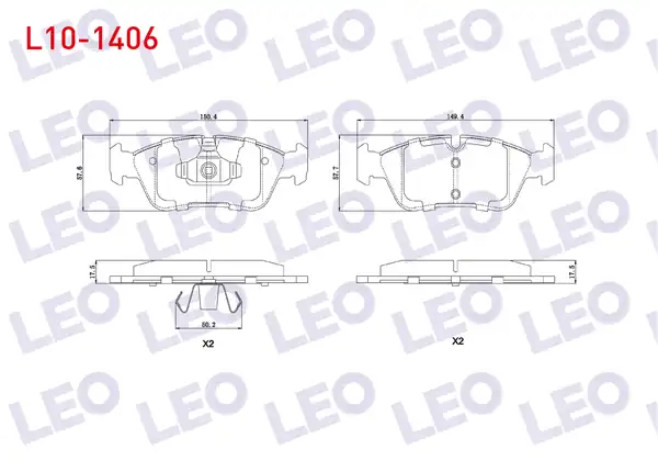 LEO L10-1406 | Fren Balata Ön Bmw 1 Serisi