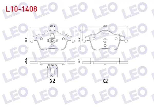 LEO L10-1408 | Fren Balata Arka Volvo C70