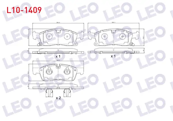 LEO L10-1409 | Fren Balata Ön Ikazlı Jeep Grand Cherokee IV (Wk,Wk2) 3.0 Crd 4X4 2010 -