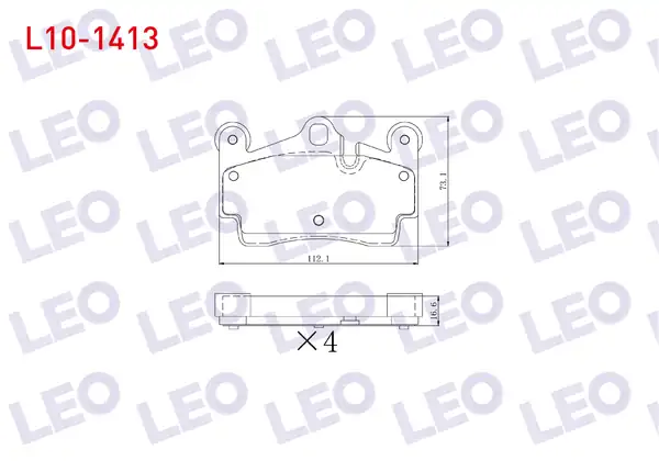 LEO L10-1413 | Fren Balata Arka VW Touareg