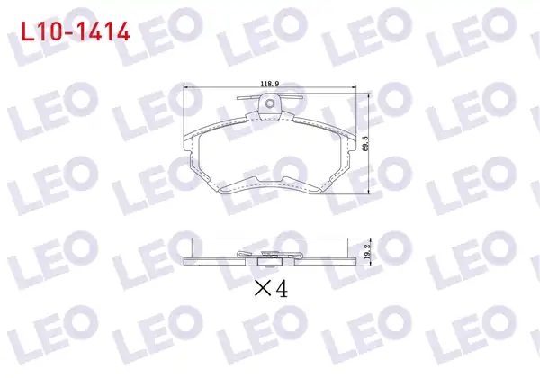 LEO L10-1414 | Fren Balata Ön VW Passat