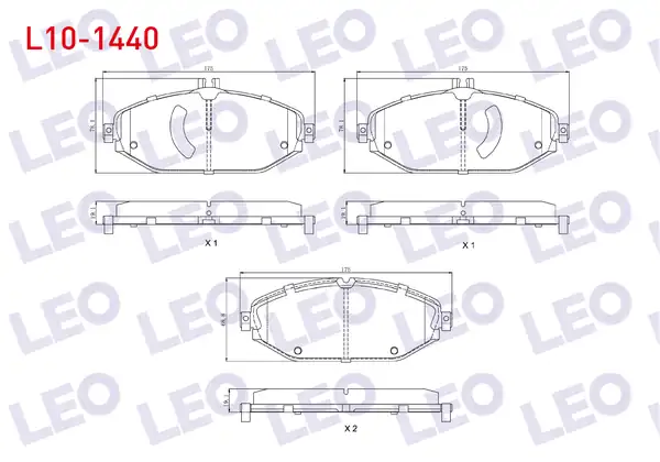 LEO L10-1440 | Fren Balata Ön Mercedes E Serisi (W213) E 200 2016 -