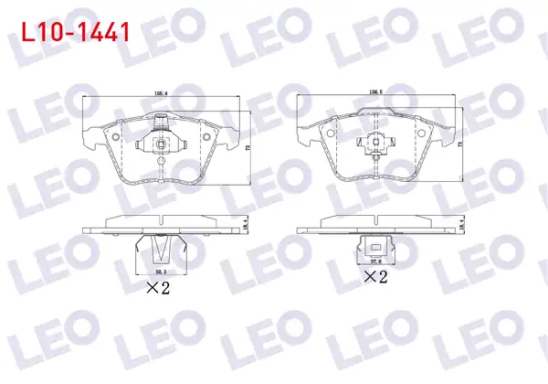 LEO L10-1441 | Fren Balata Ön Volvo S40 II Ms 1 6i 2004 2012 S40 II Ms 2 0i 2004 2012