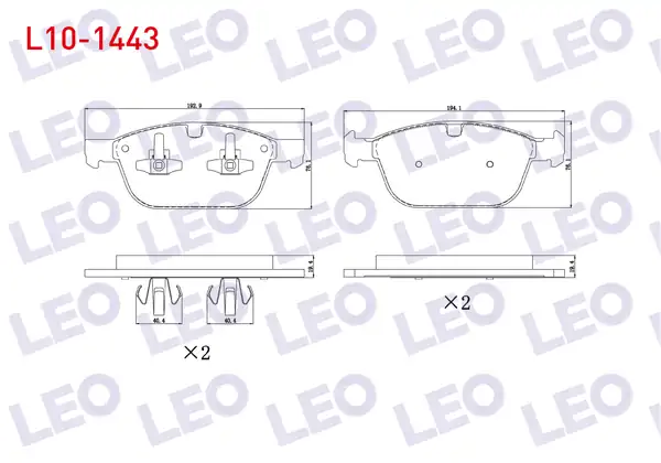 LEO L10-1443 | Fren Balata Ön Volvo Xc60 D3 2008