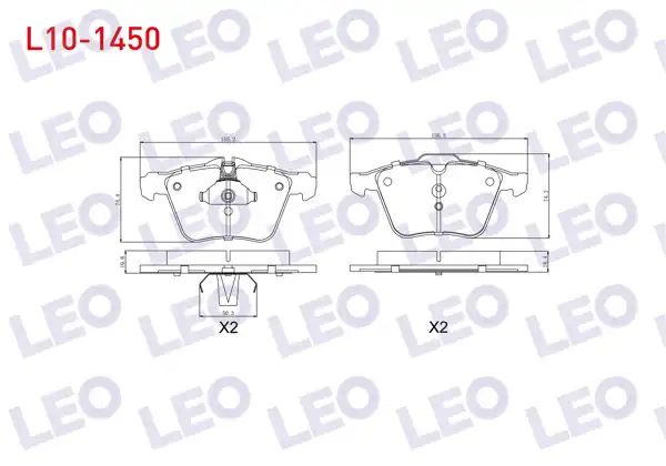 LEO L10-1450 | Fren Balata Ön Volvo S60 II