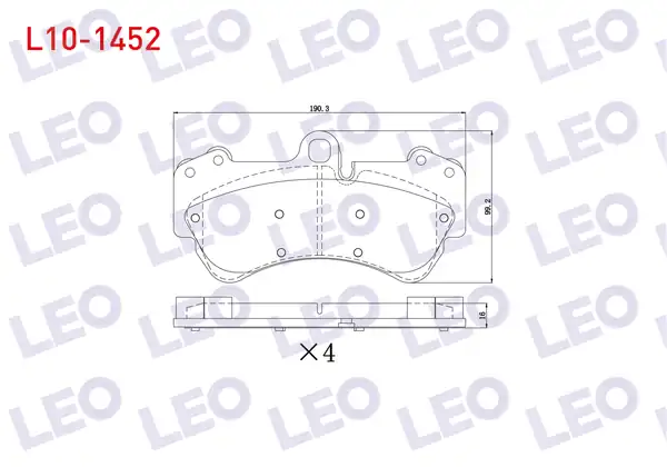 LEO L10-1452 | Fren Balata Ön Volkswagen Touareg