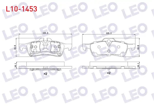 LEO L10-1453 | Fren Balata Arka Mini Mını (R50,R53) Cooper 1.6İ 16V 16.10mm 2001-2006