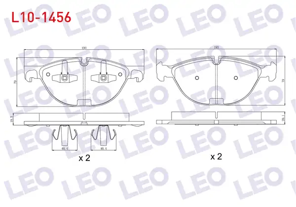 LEO L10-1456 | Fren Balata Ön BMW X5 (E70) 4.8İ 2007-2012 / BMW X6 (E71,E72) 3.5 D 2008-/ BMW X6 (E71,E72) 4.4İ 2008 -