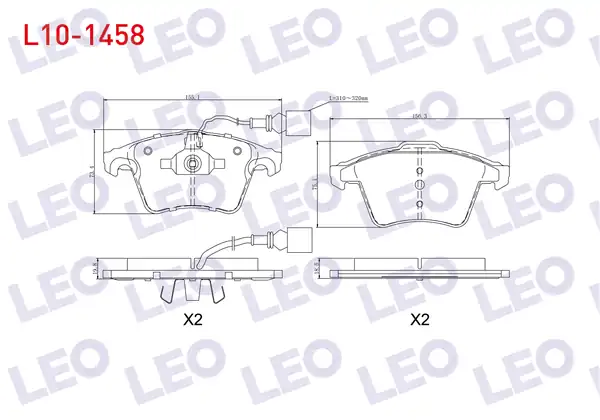 LEO L10-1458 | Fren Balata Ön Fişli Volkswagen Touareg