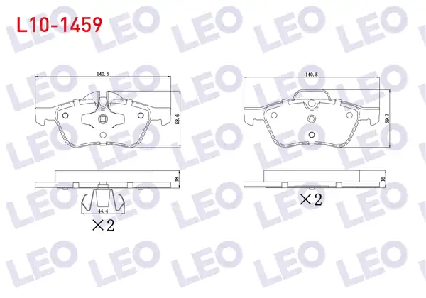 LEO L10-1459 | Fren Balata Ön Mini Mını (R50,R53) Cooper 1.6İ 16V 18.30mm 2001-2006