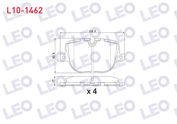LEO L10-1462 | Fren Balata Arka Land Rover Discovery IV
