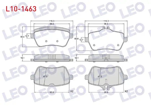 LEO L10-1463 | Fren Balata Arka Mercedes S Serisi