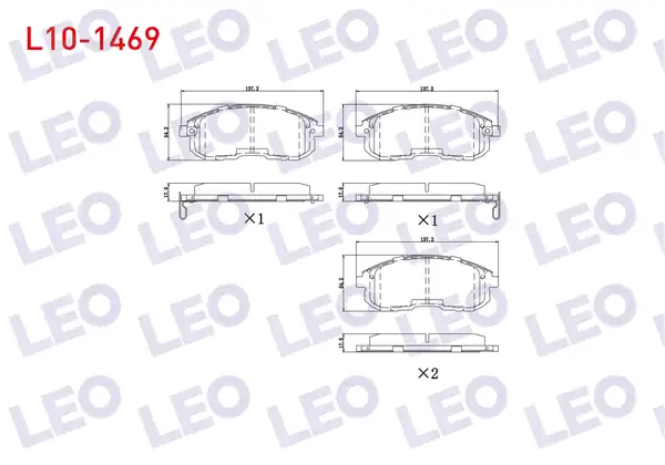 LEO L10-1469 | Fren Balata Ön Ikazlı Tel Delikli Nissan Juke
